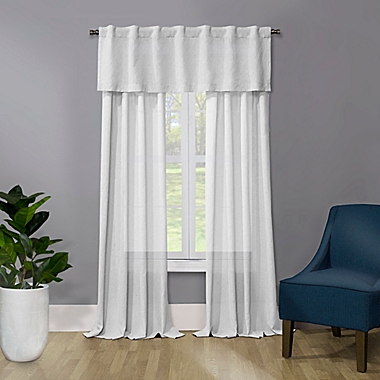 Benton Sheer Window Valance in Snow White. View a larger version of this product image.