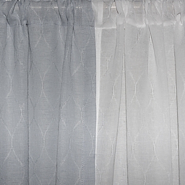 Benton 84-Inch Rod Pocket/Back Tab Sheer Window Curtain Panel in Arctic Blue (Single). View a larger version of this product image.