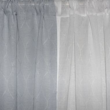 Benton 84-Inch Rod Pocket/Back Tab Sheer Window Curtain Panel in Arctic Blue (Single). View a larger version of this product image.