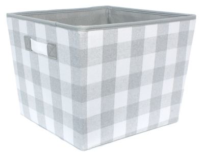 Taylor Madison Designs&reg; Buffalo Check Large Storage Bin in Gray/White