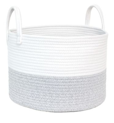 Taylor Madison Designs&reg; Round Rope Basket in Grey/White