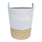 Alternate image 0 for Taylor Madison Designs&reg; &quot;Lil Laundry&quot; Round Cotton Rope Hamper in Grey/Natural
