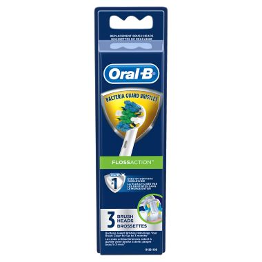 Oral-B&reg; FlossAction Replacement Brush Heads (3-Pack). View a larger version of this product image.