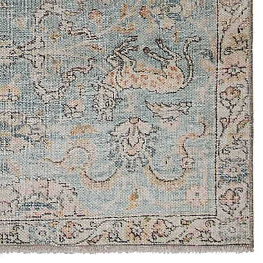 Jaipur Living Stag 6&#39; x 9&#39; Area Rug in Teal/Gold. View a larger version of this product image.