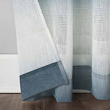 Scott Living&trade; Atlantic Ombre Open Weave 84-Inch Grommet Curtain Panel in Blue (Single). View a larger version of this product image.