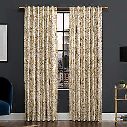 Scott Living™ Aubry Shimmering Floral 84-Inch Blackout Curtain Panel in Gold (Single)