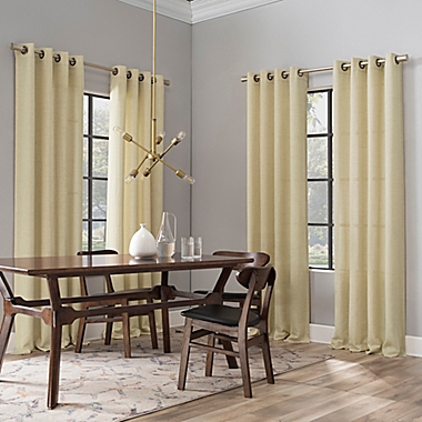 Scott Living Dari Heathered Texture Semi-Sheer 96-Inch Grommet Curtain Panel in Ecru (Single). View a larger version of this product image.