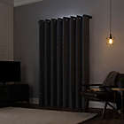 Alternate image 6 for Scott Living Gresham Geometric Total Blackout 96-Inch Grommet Curtain Panel in Black (Single)