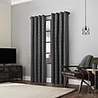 Alternate image 5 for Scott Living Gresham Geometric Total Blackout 96-Inch Grommet Curtain Panel in Black (Single)