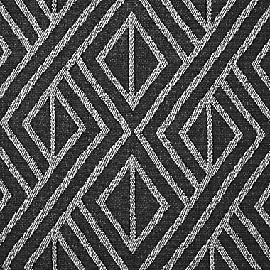 Scott Living Gresham Geometric Total Blackout 96-Inch Grommet Curtain Panel in Black (Single). View a larger version of this product image.