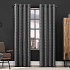 Alternate image 0 for Scott Living Gresham Geometric Total Blackout 96-Inch Grommet Curtain Panel in Black (Single)