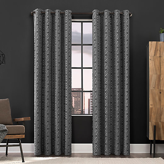 Alternate image 1 for Scott Living Gresham Geometric Total Blackout Grommet Window Curtain Panel (Single)