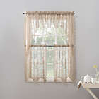 Alternate image 5 for No. 918&reg; Alison Floral Lace 24-Inch Kitchen Window Curtain Tier Pair in Stone
