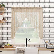 No. 918&reg; Alison Floral Lace Kitchen Window Curtain Swag Pair