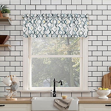 No. 918&reg; Brew Coffee Kitchen 24-Inch Window Curtain Tier Pair and Valance in White. View a larger version of this product image.