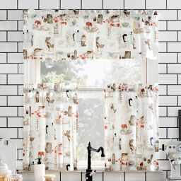 No. 918® Brew Coffee Kitchen 24-Inch Window Curtain Tier Pair and Valance in White