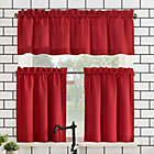 Alternate image 0 for No.918&reg; Martine 24-Inch Window Curtain Tier Pair and Valance in Red