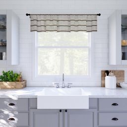 Clean Window® Twill Stripe Anti-Dust Valance in Mocha
