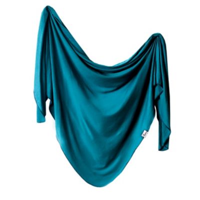 Copper Pearl Steel Knit Swaddle Blanket in Blue