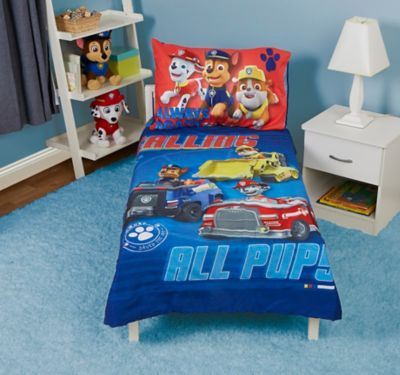 PAW Patrol Calling All Pups 4-Piece Toddler Bedding Set in Blue