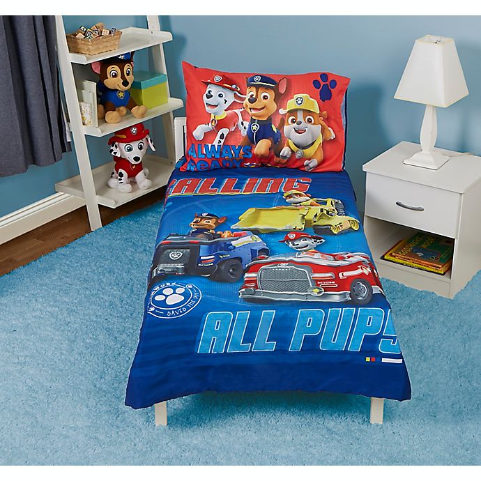 Paw Patrol Calling All Pups 4 Piece, Paw Patrol 4pc Twin Comforter And Sheet Set Bedding Collection