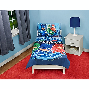 PJ Masks Time to Save the Day 4-Piece Toddler Bedding Set. View a larger version of this product image.