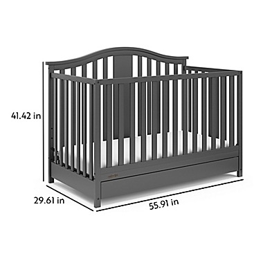 Graco Solano 4-in-1 Convertible Crib with Drawer One Size White