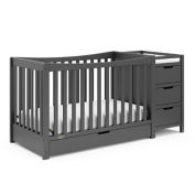 Graco&trade; Remi 4-in-1 Convertible Crib and Changer in Gray