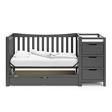 Graco&reg; Remi 4-in-1 Convertible Crib and Changer in Gray. View a larger version of this product image.