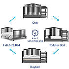 Alternate image 6 for Graco&trade; Solano 4-in-1 Convertible Crib and Changer in Gray