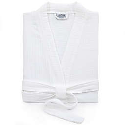 Linum Home Textiles Smyrna Large/X-Large Turkish Cotton Unisex Bathrobe in White