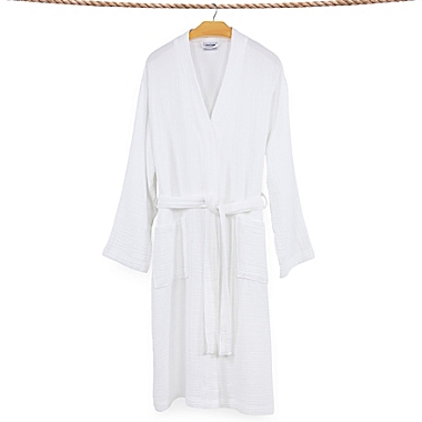 Linum Home Textiles Smyrna Turkish Cotton Unisex Bathrobe. View a larger version of this product image.