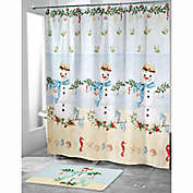 Avanti Coastal Snowman 72-Inch Square Shower Curtain