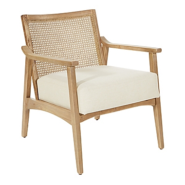 OSP Home Furnishings Alaina Arm Chair in Linen Coastal Wash. View a larger version of this product image.