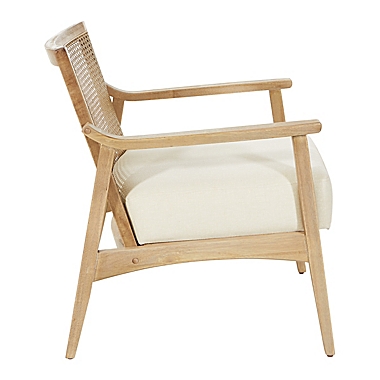 OSP Home Furnishings Alaina Arm Chair in Linen Coastal Wash. View a larger version of this product image.