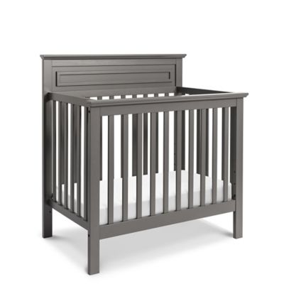 mini gray crib