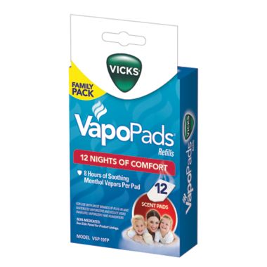 Vicks&reg; 12-Pack VapoPads&reg; Soothing Vapors Replacement Pads with Soothing Menthol Vapors. View a larger version of this product image.