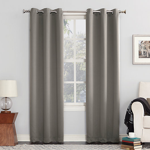 Alternate image 1 for Sun Zero® Mariah 84-Inch Grommet Curtain Panel in Gray (Single)
