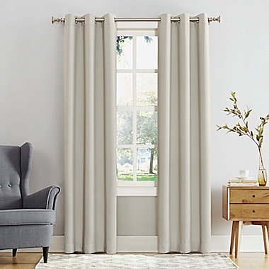 Sun Zero&reg; Mariah 63-Inch Grommet Room Darkening Curtain Panel in Pearl (Single). View a larger version of this product image.