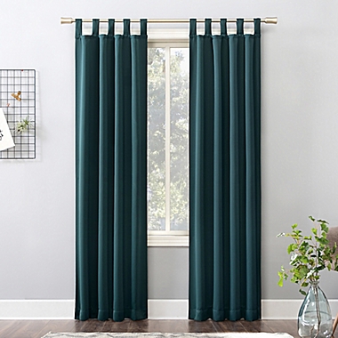 Sun Zero&reg; Mariah 63-Inch Tab Top Room Darkening Window Curtain Panel in Teal (Single). View a larger version of this product image.