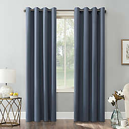 Sun Zero® Saxon 63-Inch Grommet Window Curtain Panel in Denim Blue (Single)