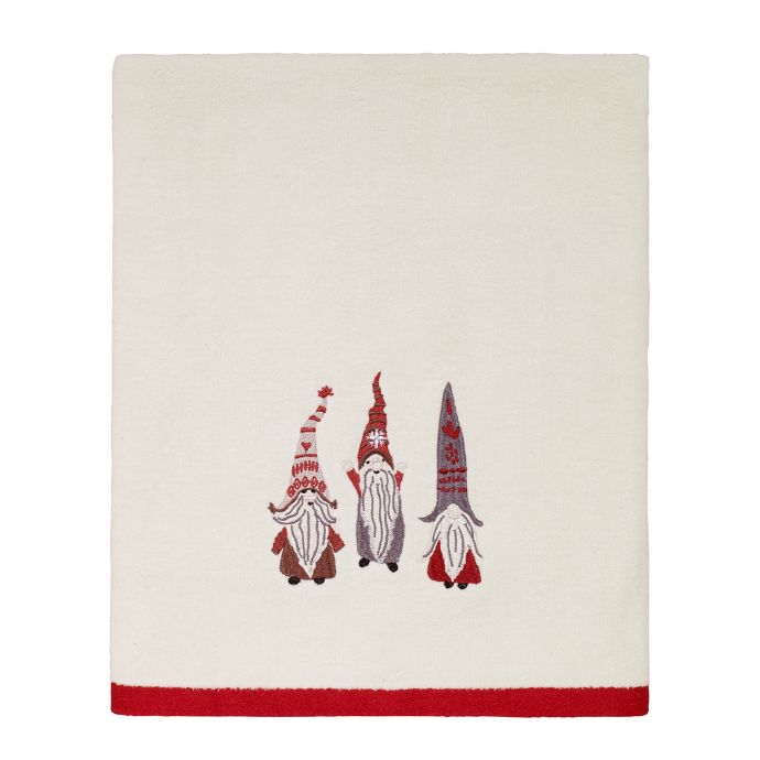 Download Avanti Christmas Gnomes Bath Towel In Ivory Bed Bath Beyond