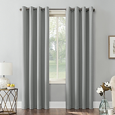 Sun Zero&reg; Saxon 108-Inch Grommet Room Darkening Curtain Panel in Silver Grey (Single). View a larger version of this product image.
