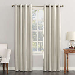 Sun Zero® Saxon 120-Inch Grommet Room Darkening Window Curtain Panel in Pearl (Single)
