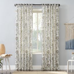 No.918® Marita 96-Inch Tie Top Window Curtain Panel in Ecru (Single)