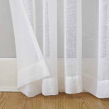 Archaeo&reg; 84-Inch Slub Textured Rod Pocket Light Filtering Curtain Panel in White (Single). View a larger version of this product image.