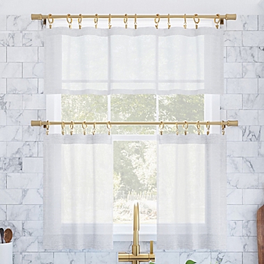 Archaeo&reg; Slub Textured 36-Inch Kitchen Window Curtain Tier Pairr in Linen. View a larger version of this product image.