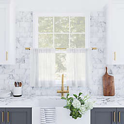 Archaeo® Slub Textured 36-Inch Kitchen Window Curtain Tier Pairr in Linen