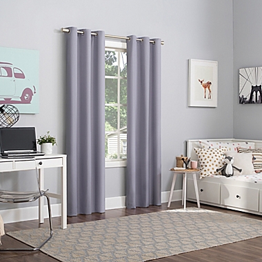 Sun Zero&reg; Harper Bright Vibes Total Blackout 84-Inch Curtain Panel in Lavender (Single). View a larger version of this product image.