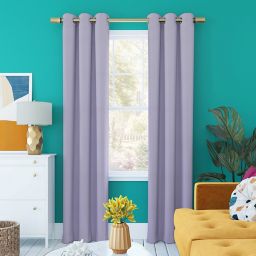 Sun Zero® Harper Bright Vibes Total Blackout 63-Inch Curtain Panel in Lavender (Single)